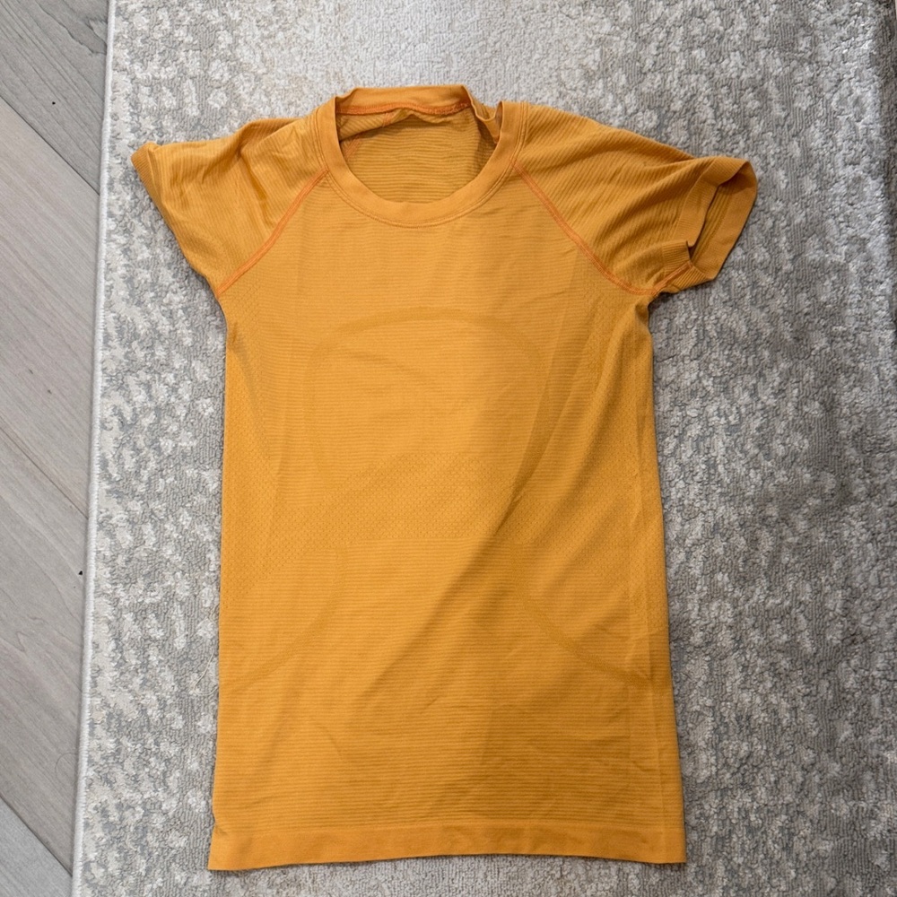 lululemon athletica Orange Short Sleeve Tee